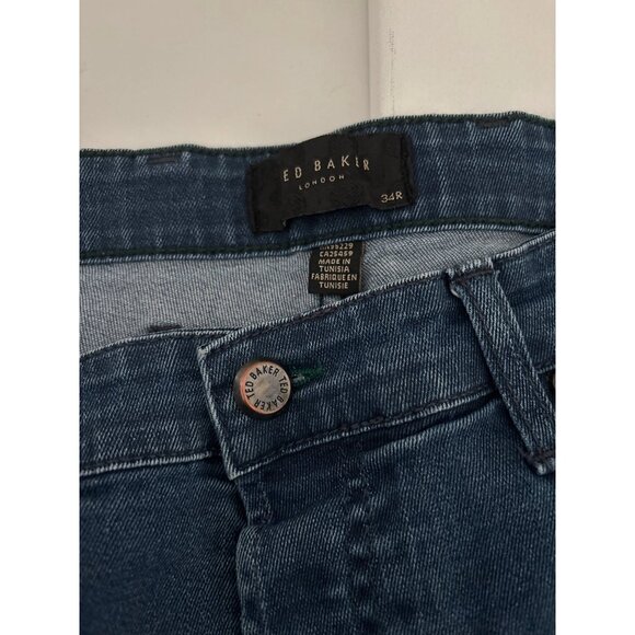 Ted Baker Jeans Men’s 34R Slim Fit Dark Wash Smart Casual Designer Premium Denim - Picture 7 of 16